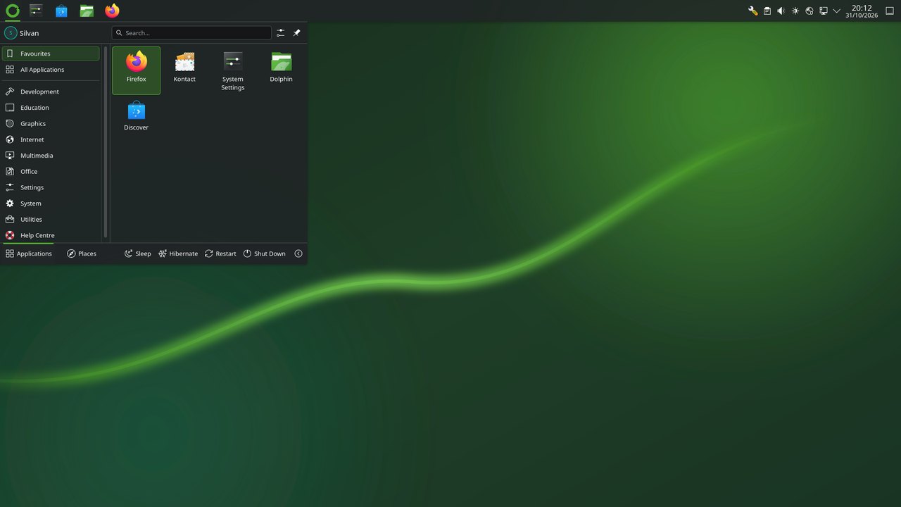The openmamba KDE Plasma desktop