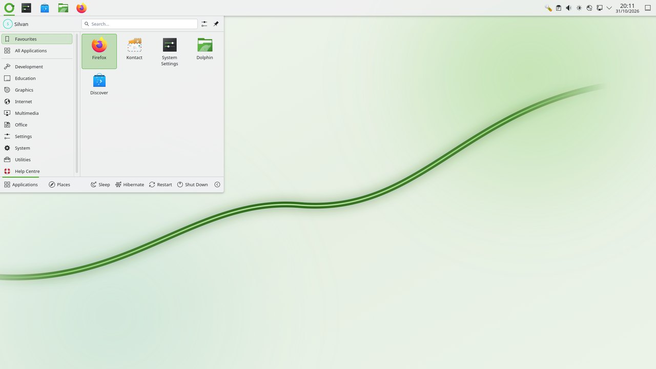 The openmamba KDE Plasma desktop